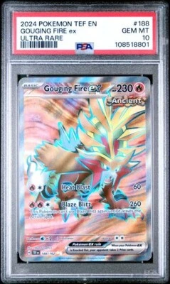 Gouging Fire ex 188/162 Sv05: Temporal Forces Holo PSA 10 GEM MINT - Image 1 of 2