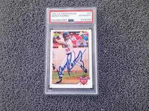 MANNY RAMIREZ SIGNIERT 1992 OBERDECK MINOR LEAGUE KARTE PSA/DNA COA - Bild 1 von 3