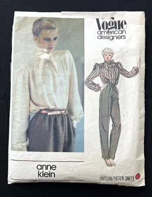 Vogue 2611 Misses Blouse Design by Anne Klein Vintage 1970's Pattern size 10 Cut - Image 1 of 2