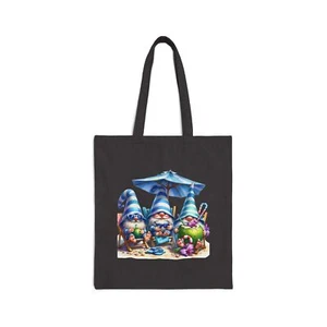 Cotton Canvas Gnomes Tote Bag - Picture 1 of 5