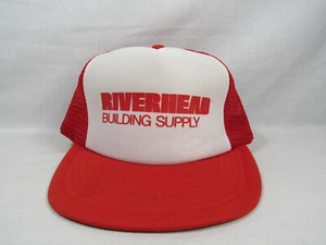 Vintage RIVERHEAD BUILDING SUPPLY NY Trucker Snapback Hat Cap - Picture 1 of 5