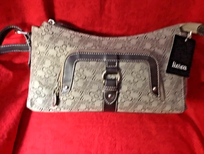 Liz & Co Caqui Floral Jacquard Marrón y Beige Cartera/Bolso de Mano con Bolsillos Nuevo con T Foto 1 de 4