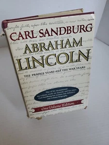 ABRAHAM LINCOLN PRAIRIE and WAR YEARS by SANDBURG 1 VOL (6 Vol Abridged) HC DJ - Bild 1 von 4
