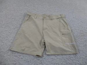 Huk Shorts Mens 2XL XXL Beige Performance Fishing Outdoor Cotton Polyester Logo - Picture 1 of 11