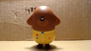 Cute Hard Plastic Puppy Unbranded Wearing Yellow Outfit 3" Long - Picture 1 of 3