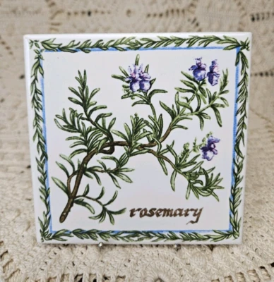 JEFFREY COURT Botanical Herb Tile Rosemary 4 1/4" Preowned Unused Made in USA - Image 1 of 3