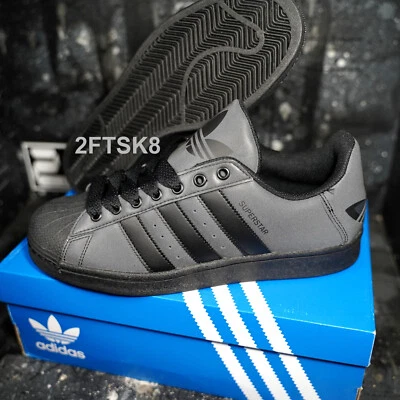 ADIDAS ORIGINALS SUPERSTAR CORE BLACK REFLECTIVE MEN'S SHOES 8.5~12 ID3109 - Image 1 of 4