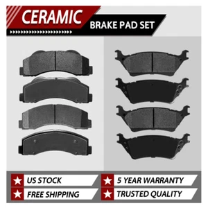 Front & Rear Ceramic Brake Pads for Ford F-150 F150 2012 2013 2014 2015-2020 - Foto 1 di 5