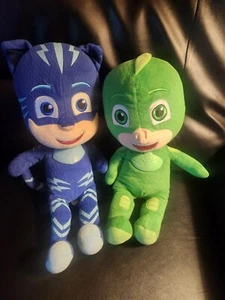 PJ Masks Talking Catboy & Gecco 15” Plush Dolls Lot Of 2 Untested Needs Battery - Picture 1 of 9