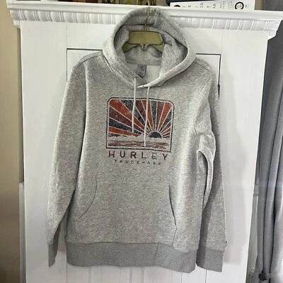 Hurley Size Small Sunset Hooded Sweatshirt Pullover Hoodie Grey Blue Orange Y2K - Изображение 1 из 4