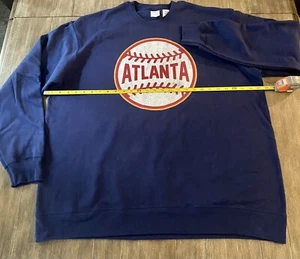 Atlanta Baseball Sweatshirt Long Sleeve Unisex 2xl New, Never Worn, Large Fit - Picture 1 of 3
