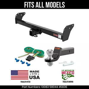 For 83-94 Chevy S10 Blazer Trailer Hitch 4 Pin Wiring 2" Ball Fits All Curt 5K - Picture 1 of 21