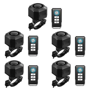 Loud 110dB Motorcycle Vibration Alarm Wireless Bike Anti-Theft Security Alarm ×5 - Picture 1 of 12