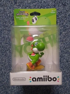 YOSHI #3 AMIIBO NINTENDO SUPER SMASH BROS NEW SEALED BOX GOOD/ VERY G MARIO 2014 - Picture 1 of 3