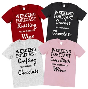 Camiseta artesanal vino chocolate unisex algodón punto de cruz crochet tejido costura - Imagen 1 de 6
