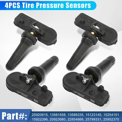 4 PCS TPMS Tire Pressure Monitoring Sensors 315MHz 20923680 for Chevy GMC Buick - Изображение 1 из 4