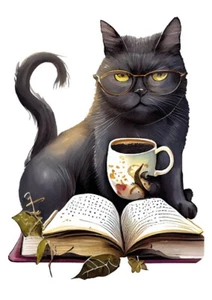 Kunstkarte Lustige Katze MAGIC BLACK CAT *** postcard # 10 - Picture 1 of 1