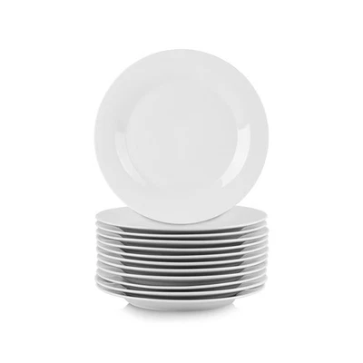 7.5" Catering Round Salad/Dessert Plate, Set of 12,White - Image 1 of 4