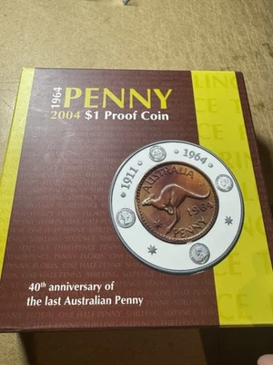 Australia 2004 40th Anniversary of Last Penny 1 Dollar 45g Of Silver Proof Coin - Image 1 of 2