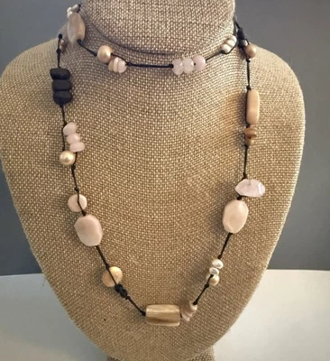 Silpada Retirado Cuarzo Rosa Perlas Rosa Cierre Plata Esterlina N1428 Foto 1 de 4