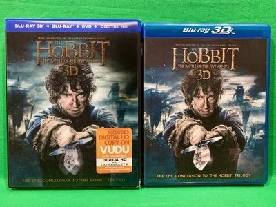 The Hobbit The Battle of the Five Armies 3D Blu Ray DVD W/ LENTICULAR SLIPCOVER Foto 1 de 4