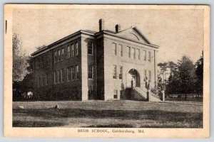 Postal antigua de edificio de escuela secundaria Gaithersburg Maryland MD 1910 - Imagen 1 de 2