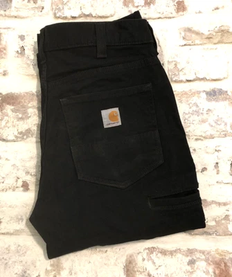 Carhartt Mens 32x32 Black Relaxed Fit Rugged Flex Straight Leg Work Pant - Image 1 of 4