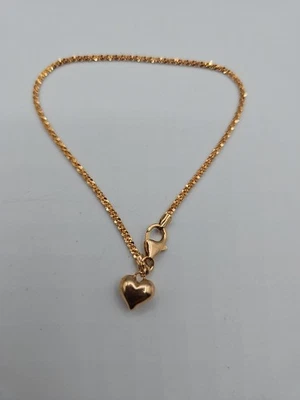 Bronce Milor Italia Dije Pulsera Caja Langosta Corazón Oro 8" Foto 1 de 4
