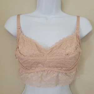 Light Pink 36B ~ Nursing Breastfeeding Lace Wired Bra / Bralette ~ Unbranded - Picture 1 of 13