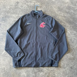 Washington State Cougars Track Jacket Mens M Gray Nike Full Zip Windbreaker - Picture 1 of 9