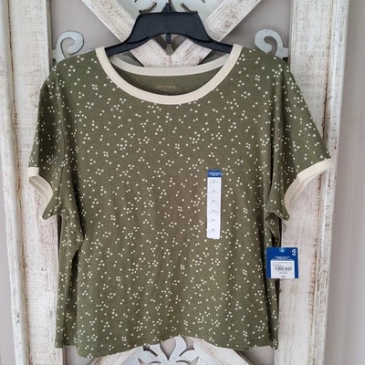 Camiseta Arizona para mujer junior cuello redondo manga corta en Olive Night Star Foto 1 de 4