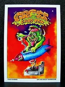 GPK 2018 Las Vegas Toy Con GROSS CARD CON Auto Firmato da CHAD SCHERES #4 Monster - Foto 1 di 3