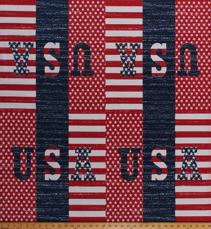 Panel de tela de embalaje 35,5" X 68" estrellas y rayas de Estados Unidos tela patriótica de América D245,20 Foto 1 de 1