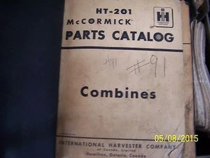 IH INTERNATIONAL MCCORMICK COMBINE PARTS MANUAL - Picture 1 of 3
