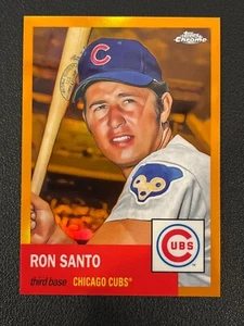 Ron Santo 2022 Topps Platinum Anniversay Chrome Orange Refractor /25 Cubs 264 - Picture 1 of 2