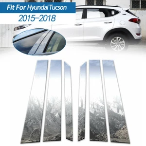 6 piezas apto para Hyundai Tucson 2015-2018 cromo pilar poste moldura acero inoxidable - Imagen 1 de 4