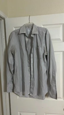 Camisa de vestir clásica gris Charles Tyrwhitt Jeremy Street London para hombre 16,5-35 Foto 1 de 4