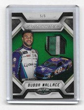 2018 Panini Certified Racing NASCAR Cup Swatches GREEN Bubba Wallace 5/5 WOW $$$