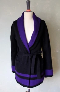 Ralph Lauren Jacke Strickjacke Cardigan Schleife schwarz lila schick Gr. 40 L - Bild 1 von 3