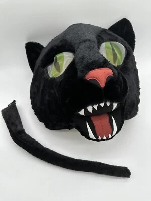 Dan Dee Grande Gato Negro Pantera Halloween Máscara Mascota Disfraz Cabeza y Cola Foto 1 de 4