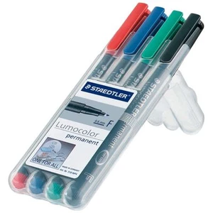 Staedtler Lumocolor DVD CD Glass Pens - Permanent Marker - Fine - Wallet of 4 - Picture 1 of 1