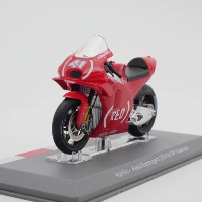 Aprilia Aleix Espargaró 2019 GP Valencia modelo de motocicleta de liga leve vermelha 1:18 - Imagem 1 de 4