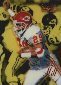 1995 Select Certified Mirror Gold Chiefs Football Card #97 Greg Hill