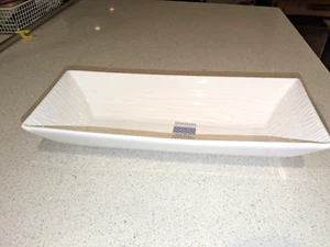 NEW-CeriArt 16" Long Ceramic Serving Tray w/ Inner Log Design, Made In Portugal - Picture 1 of 6