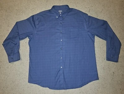 Camisa flexible Van Heusen para hombre talla XXL 18/18,5 azul y gris Foto 1 de 4