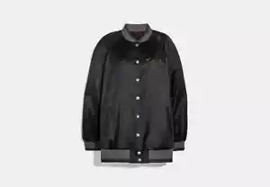 Coach Reversible Horse & Carriage Print Souvenir Varsity Jacket Sz 10 Med - Picture 1 of 8