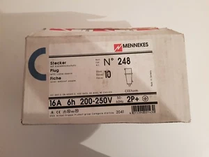 10Stk. Mennekes Stecker Typ 248 CEE 16-6h 220-240~ 3polig - Bild 1 von 7