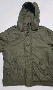 Chaqueta Abercrombie And Fitch Para Hombre Grande Verde Estilo Militar Con Capucha Cremallera Completa. - Imagen 1 de 24