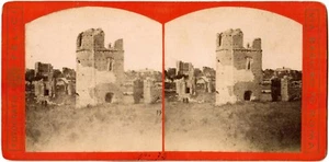 Italie.Roma.Rome.Cirque de Maxence.Circo Massenzio.Photo Stereo albuminée Felici - Picture 1 of 2