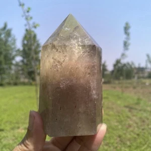 Varita de cristal de cuarzo obelisco de citrino natural de 0,41 kg decoración de cristal de Reiki - Imagen 1 de 12